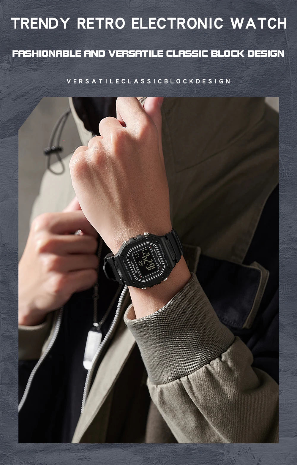 SANDA 2156 Men's Military Digital Watch