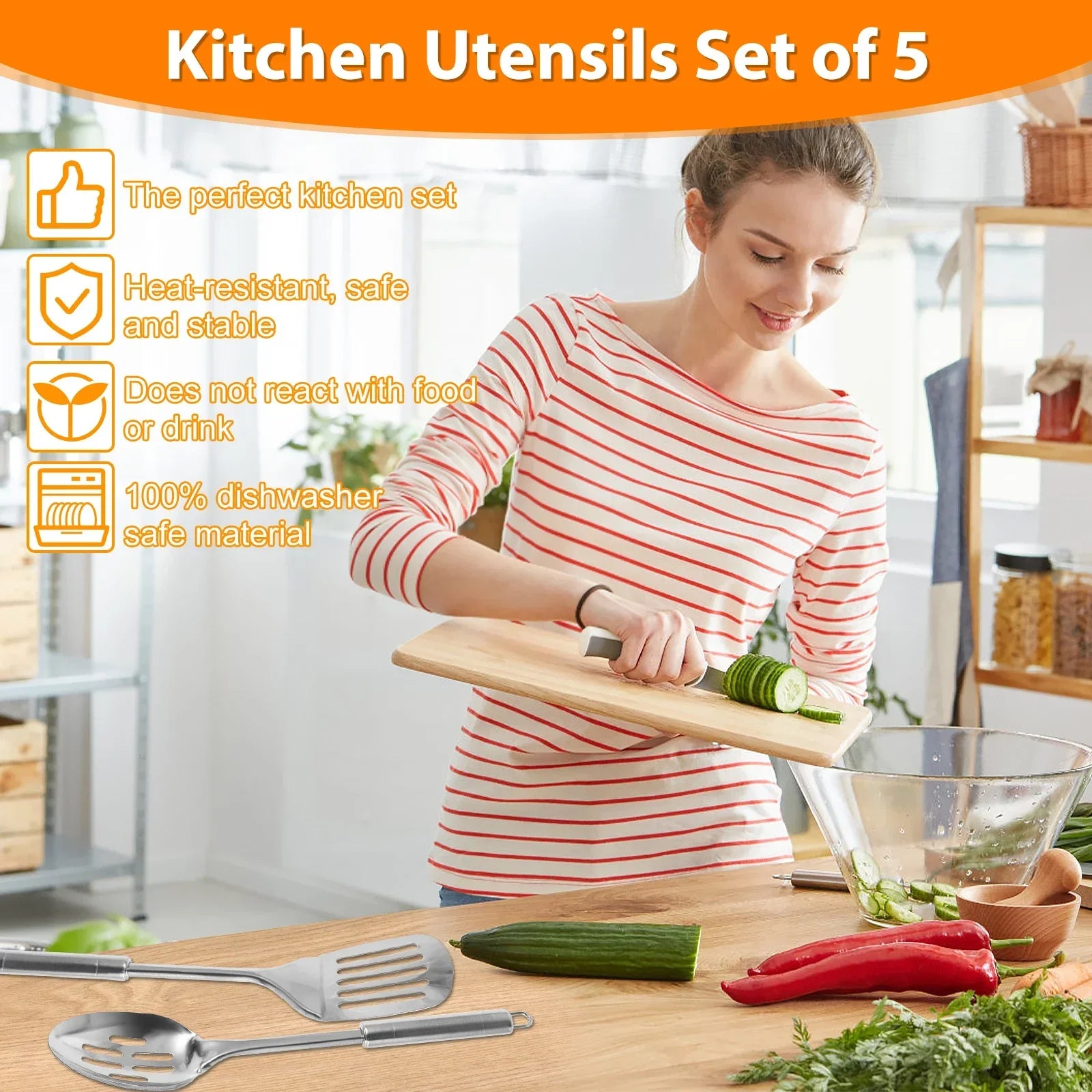 5Pcs Kitchen Cooking Utensils Set