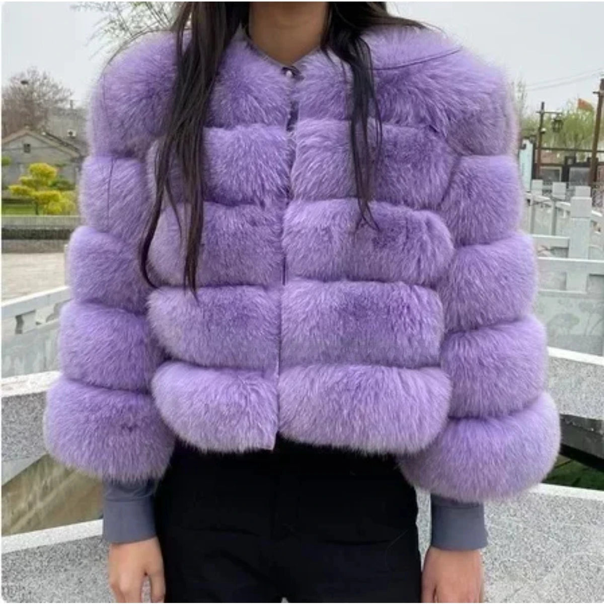 Women's Fashion faux fur coat