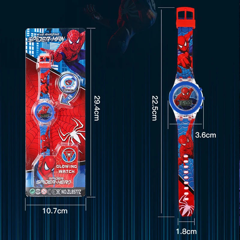 New Flash Light Spiderman Kids Watches