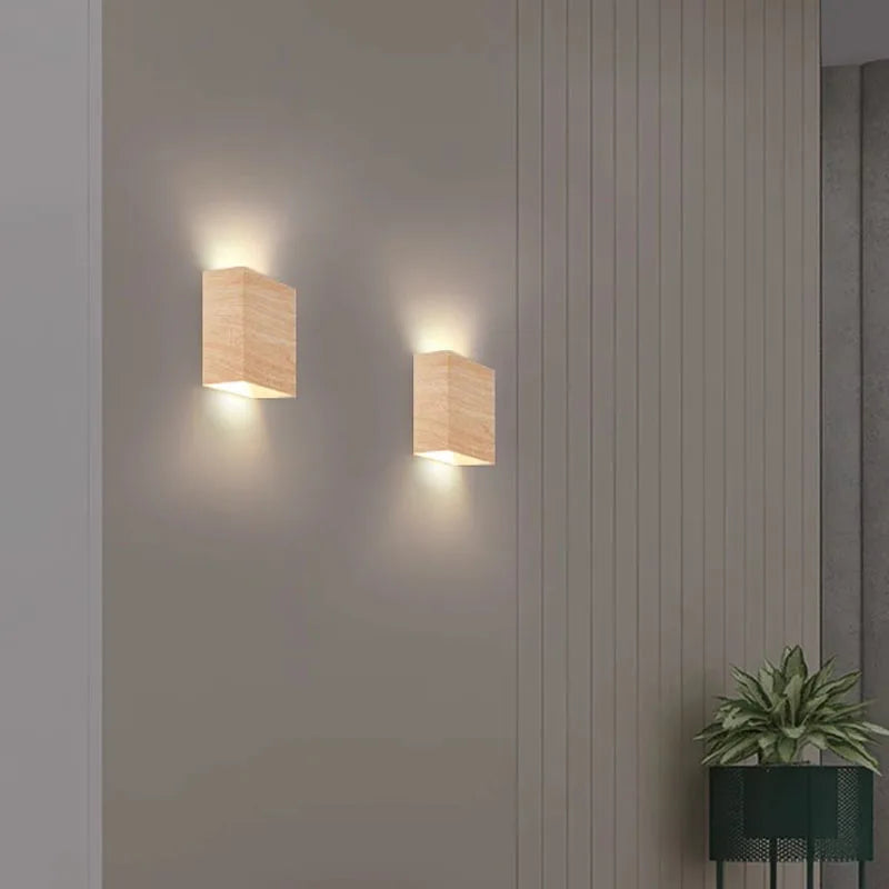 New Nordic Woodencolor Wall Light