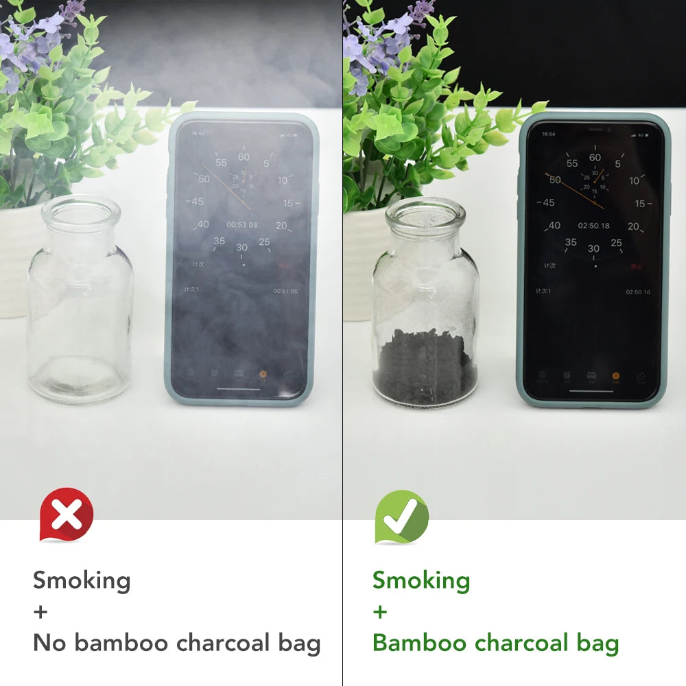 10-Pack Natural Bamboo Activated Charcoal Air Purifying & Odor Absorber Bags
