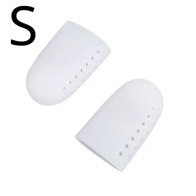 White Breathable Silicone Toe Protector Sleeves