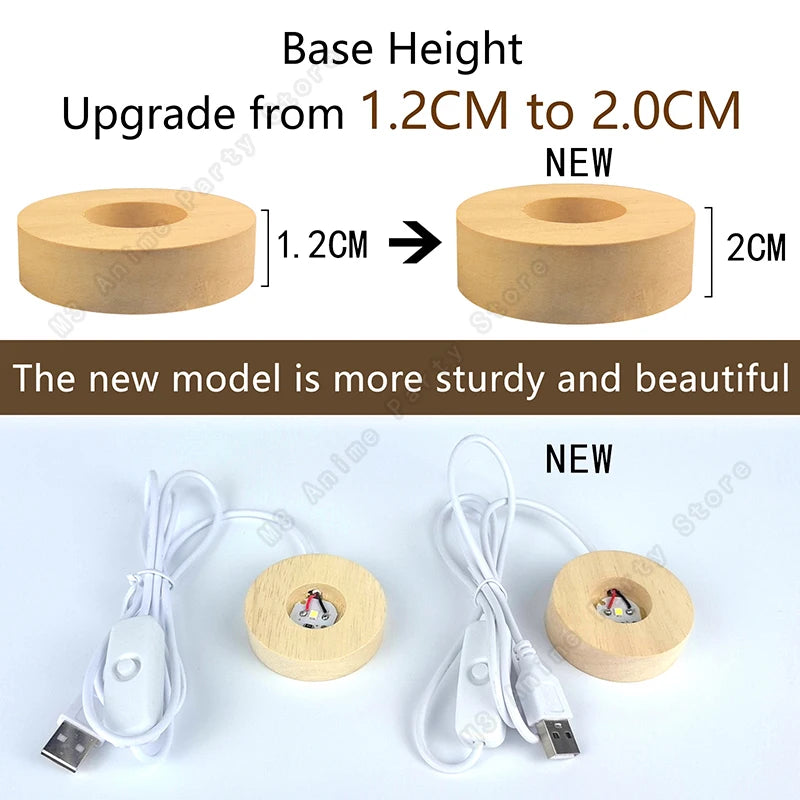 3D Engraved Crystal Ball Night Light (Galaxy, Planets, Moon)