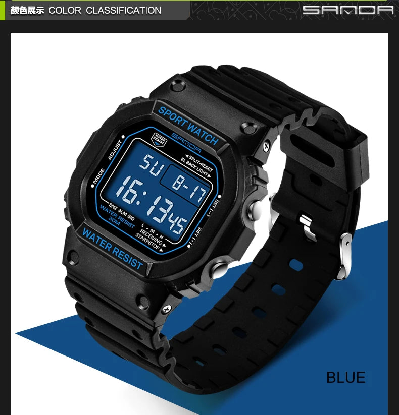 SANDA G Style LED Digital Sports Watch