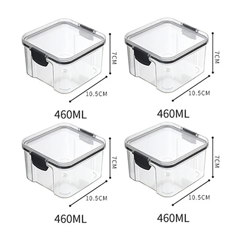 5-Piece Transparent Airtight Food Storage Jar Set