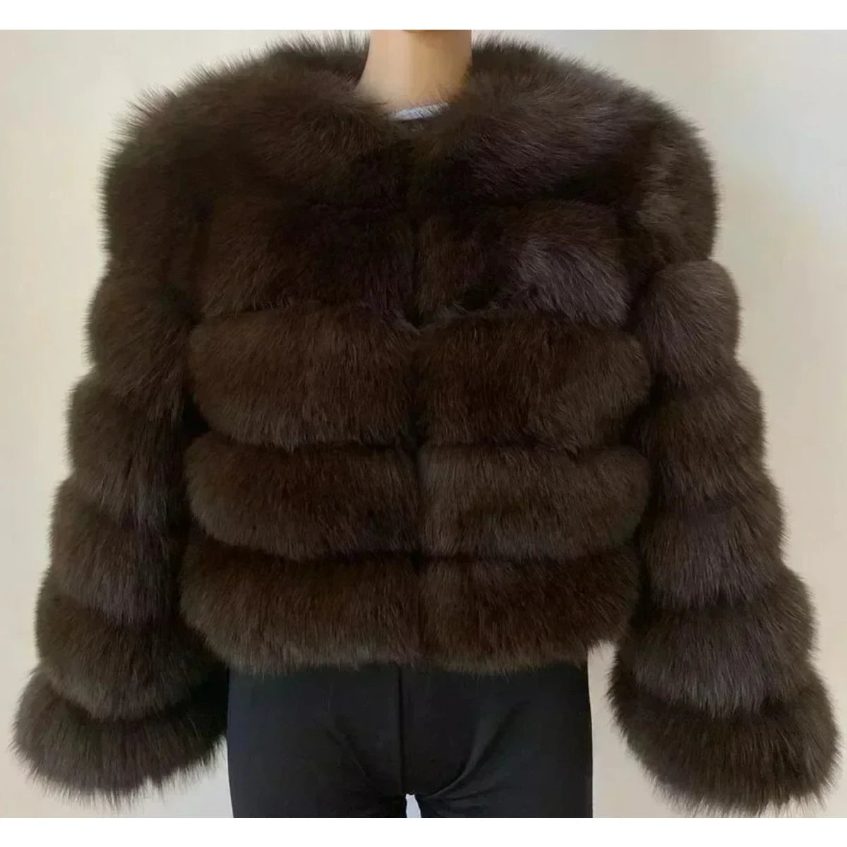 Women's Fashion faux fur coat