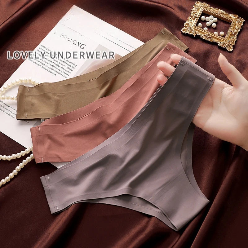 Women Sexy Ice Silk Underpants