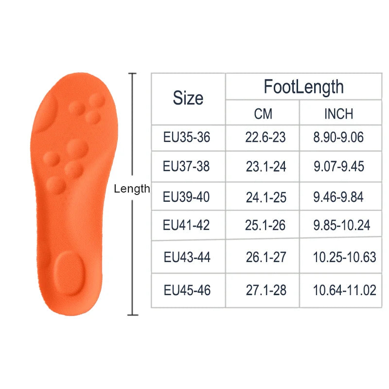 1/2/4 Pairs Latex Sport Insoles