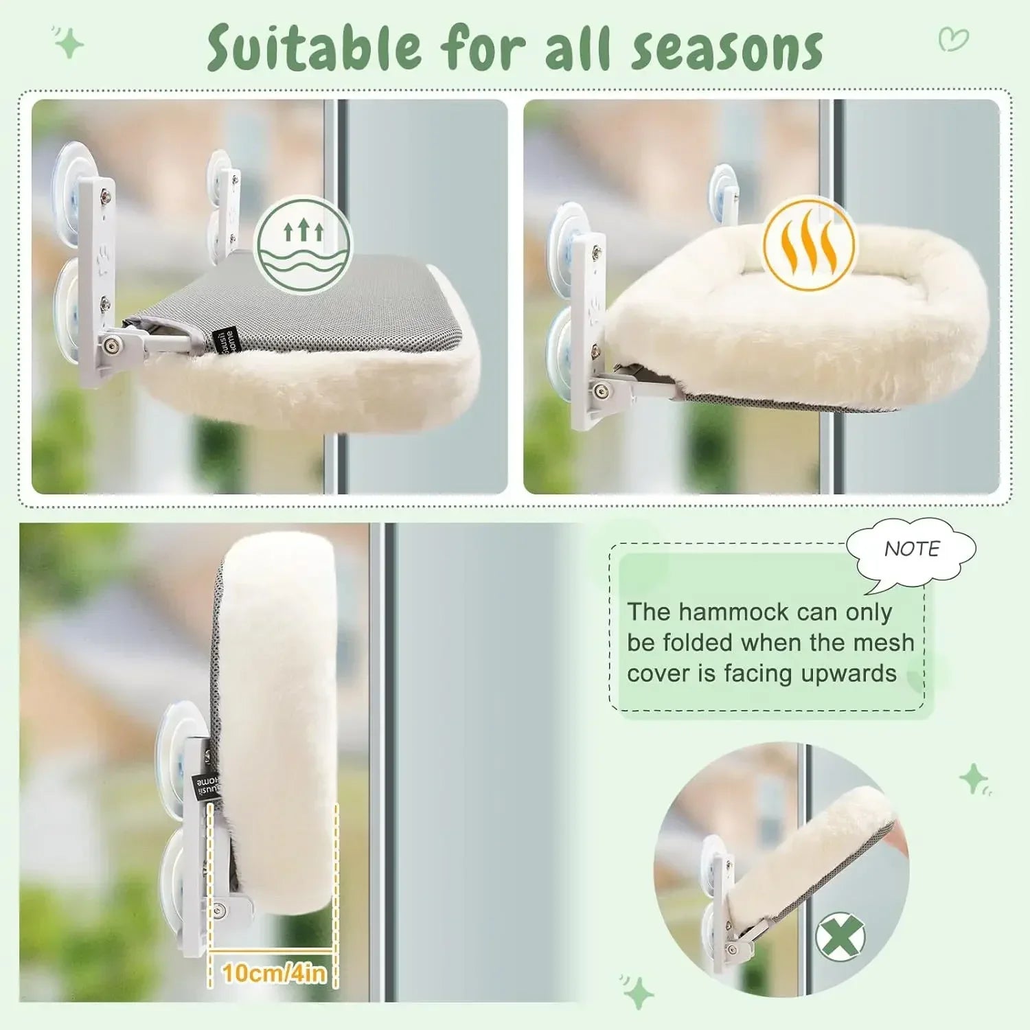 Winter Cat Hammock Window Habitat