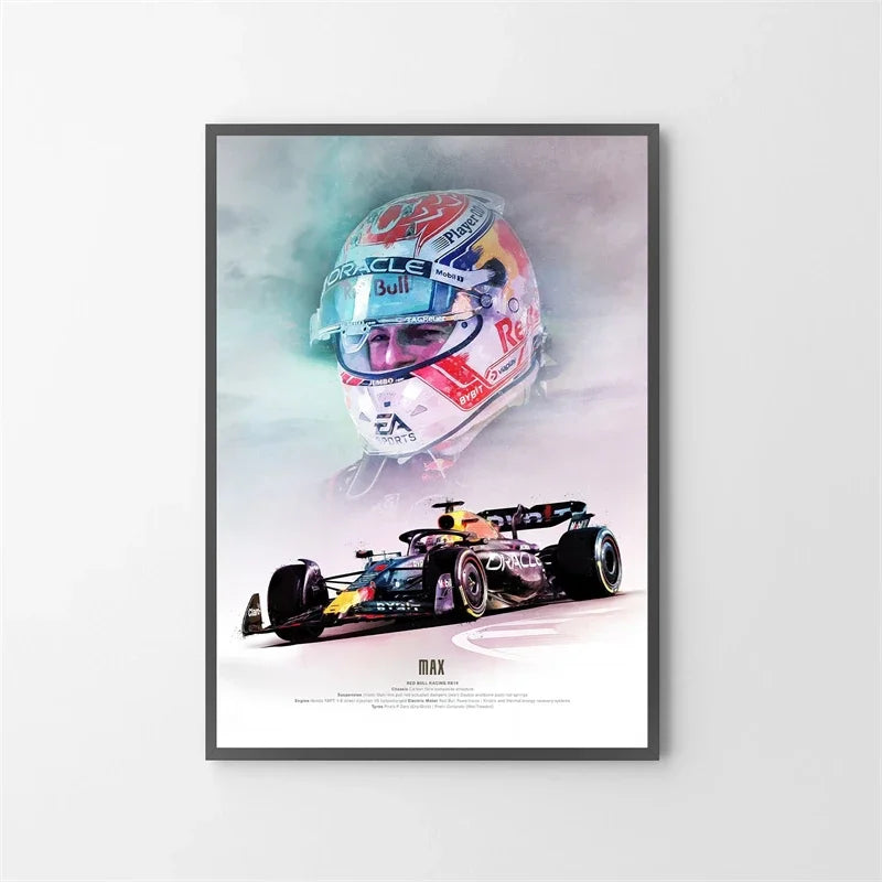 Watercolor F1 Grand Prix Racing Poster