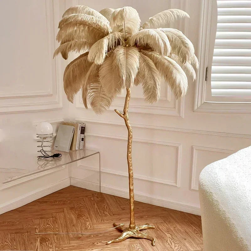 New Nordic Ostrich Feather Floor Lamp