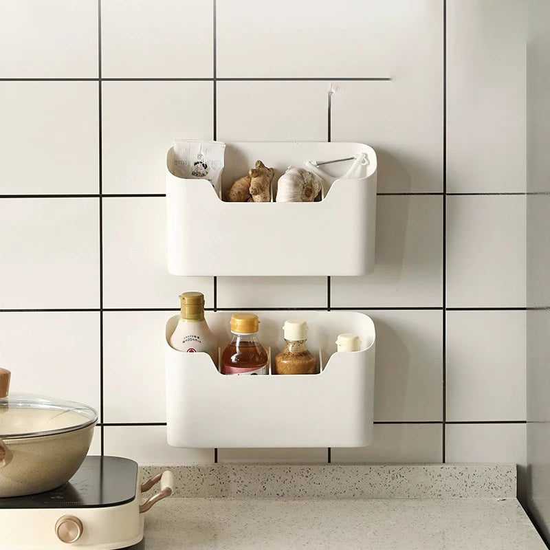 Kitchen Wall-mounted Adhesive Storage Rack