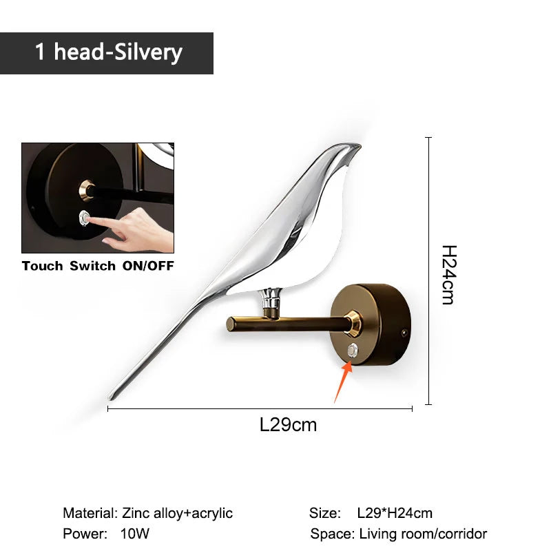 Nordic Touch Switch LED Wall Lamps