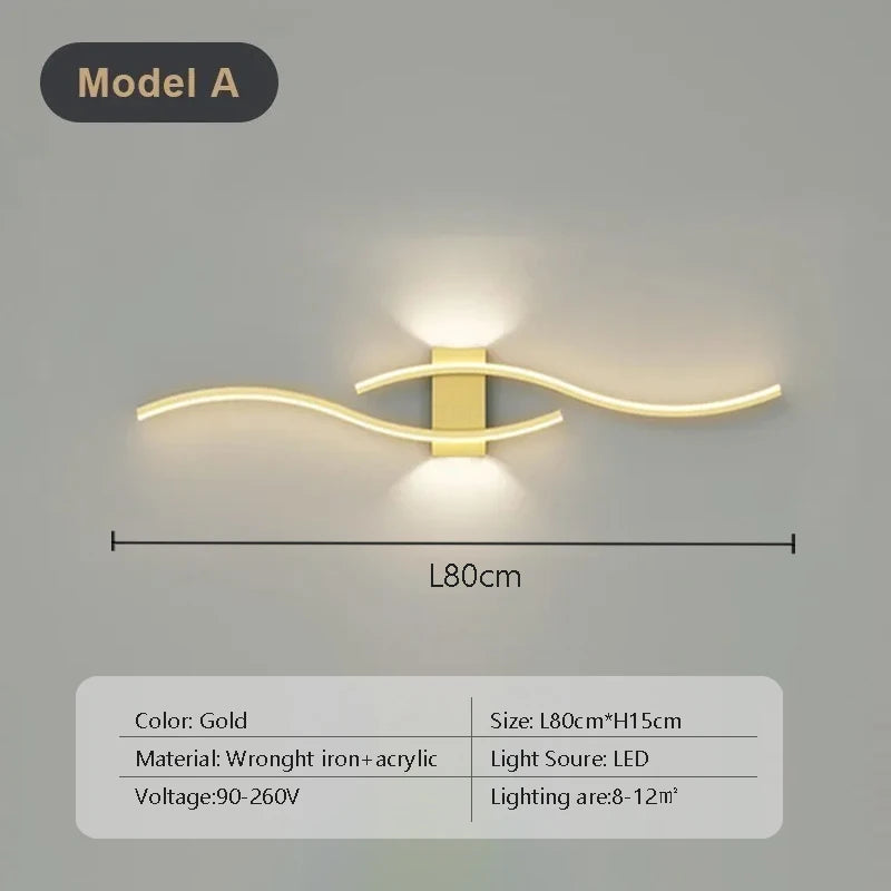 New Modern LED Strip Wall Lamp