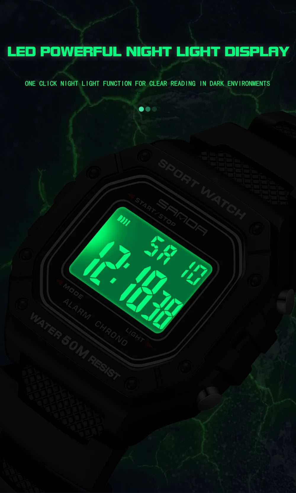 SANDA 2156 Men's Military Digital Watch