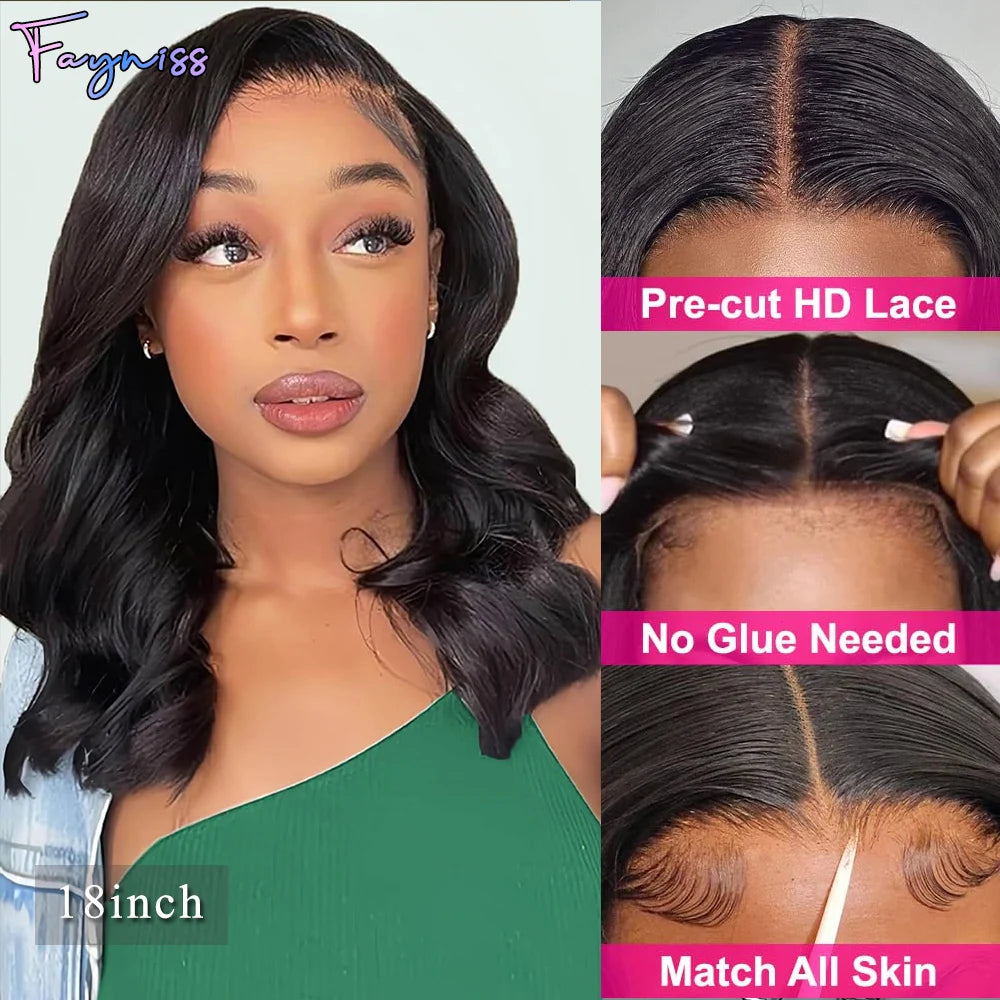 250% Density Body Wave Wear And Go Bob Wig