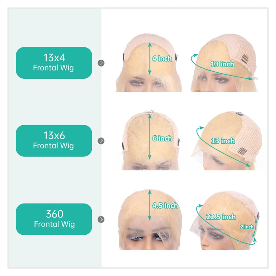 613 Honey Blonde HD Transparent Lace Wig
