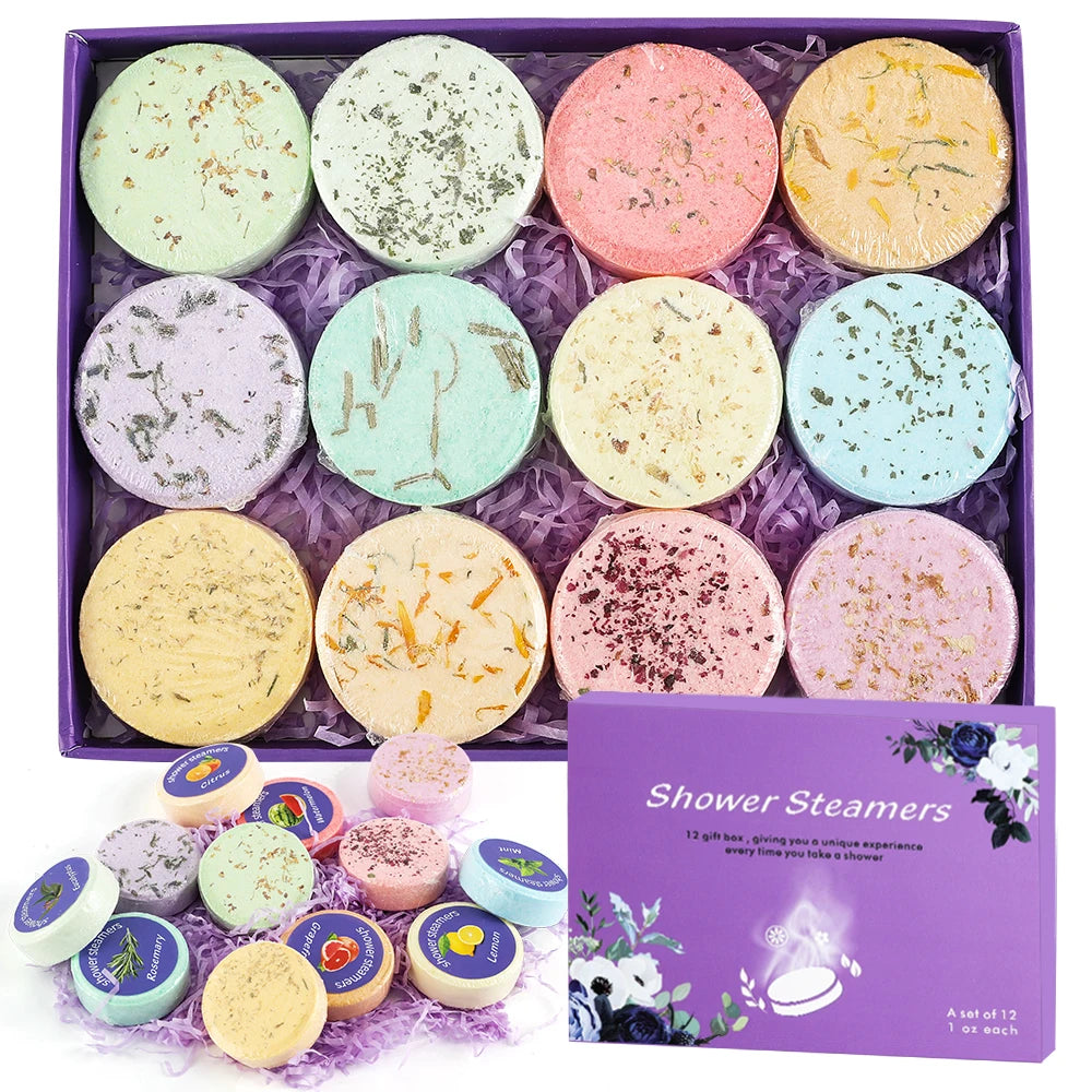 12 Pack Shower Bombs Essential Oils