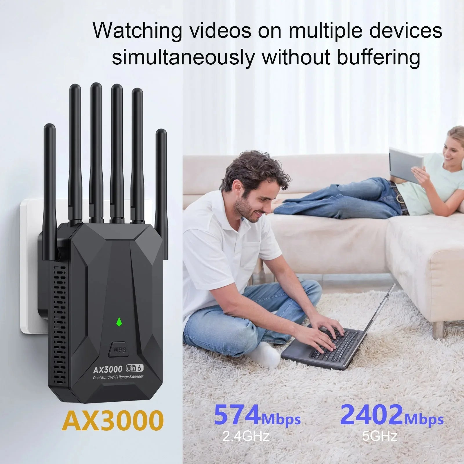 WiFi 6 (AX3000) Dual Band Wireless Repeater