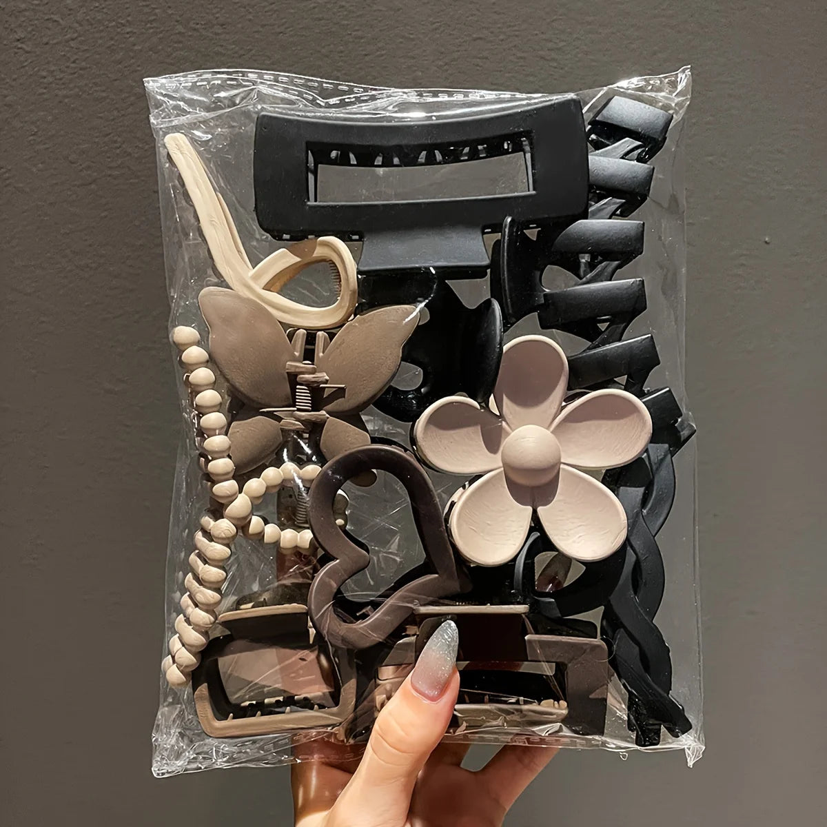 11pcs Women's High-end Frosted Clip Set