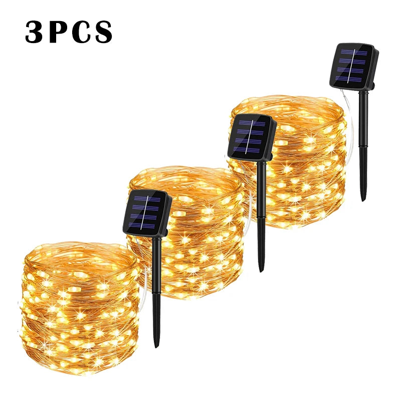 LED Solar Garden Fairy String Lights