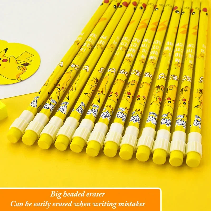 12pcs Pokémon Pikachu Pencil Set