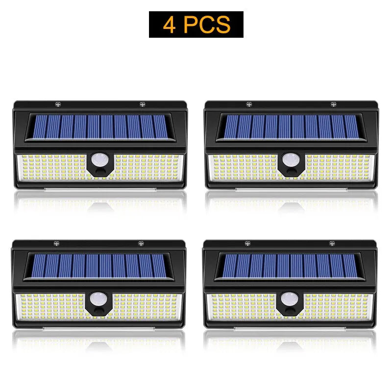 190LED Solar Motion Sensor Wall Lamp