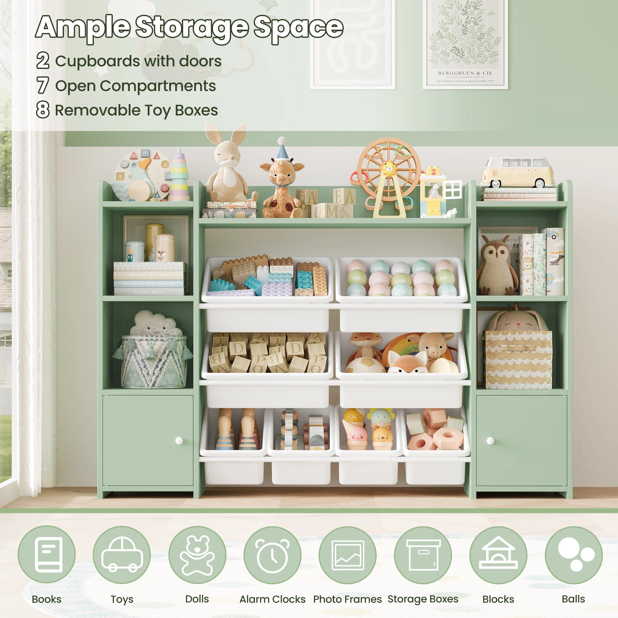 Getone Children's Bookcase & Toy Storage Unit