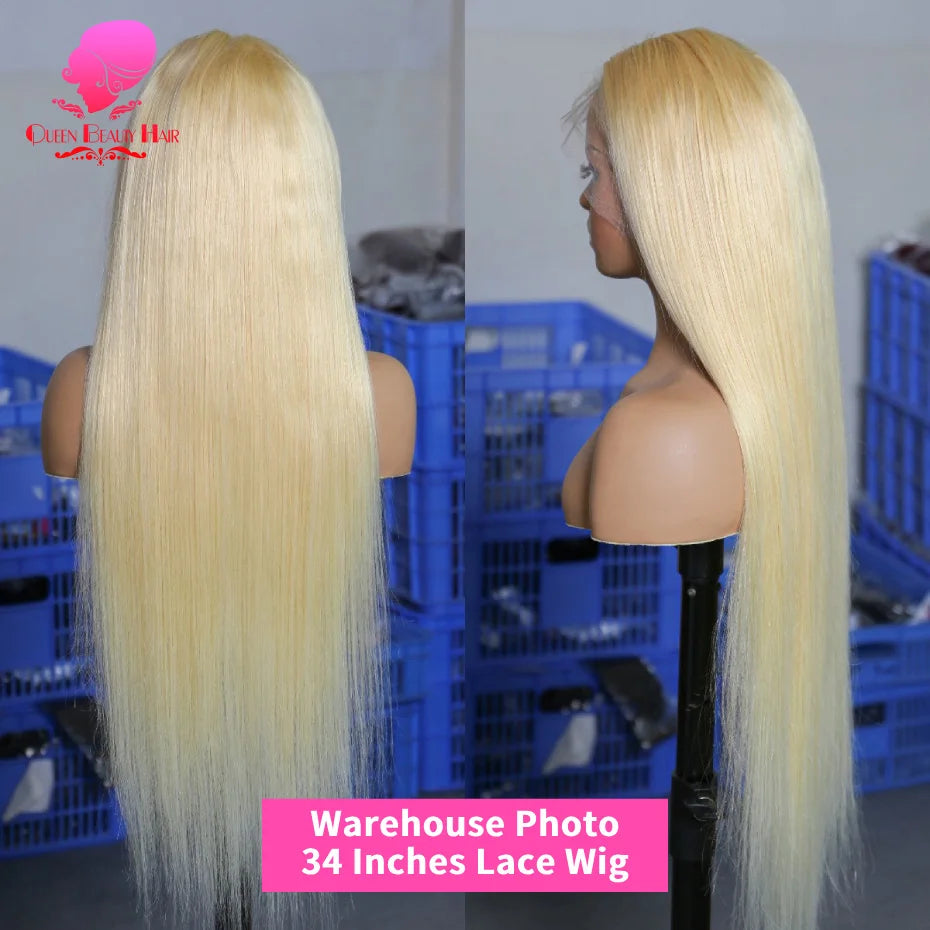 38 Inches 360 Lace Frontal Blonde 613 Wig