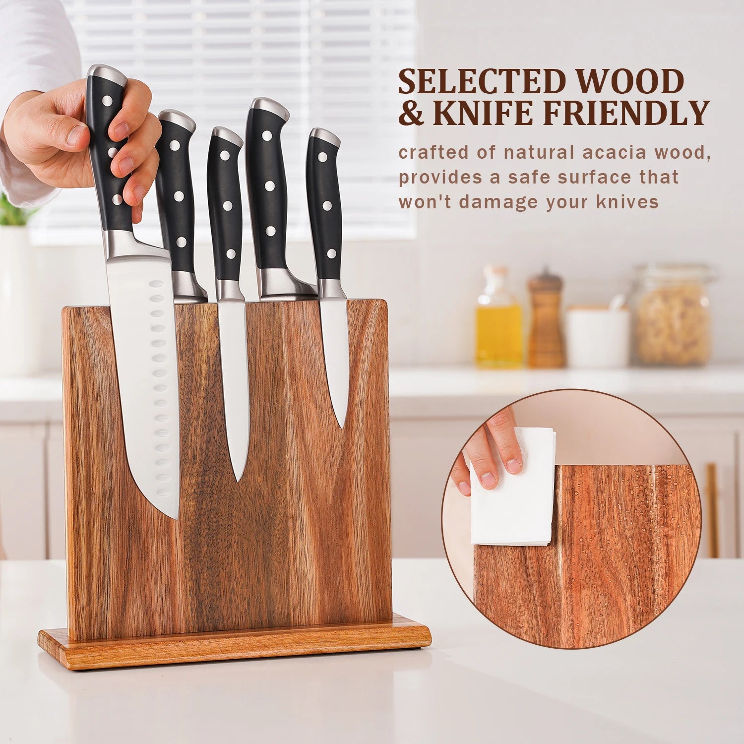 Kitchen Magnetic Knife Block Holder