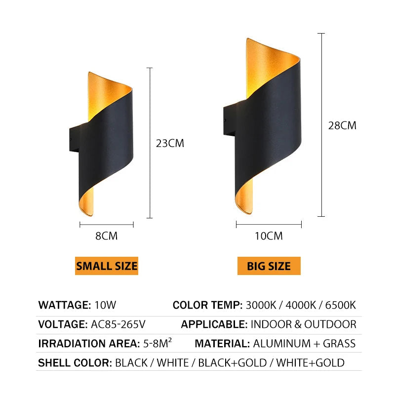 New Spiral Design LED Wall Lamp