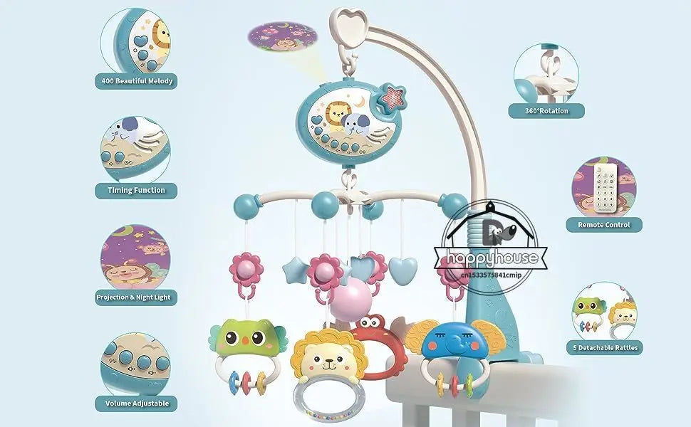 Musical Baby Crib Mobile with Projection