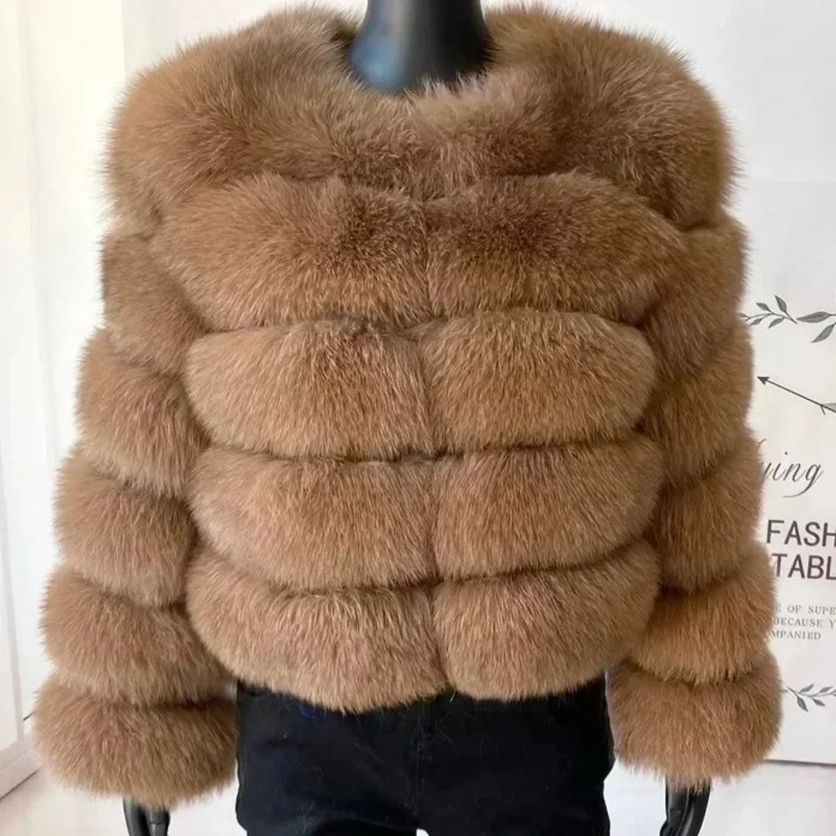 Women's Fashion faux fur coat
