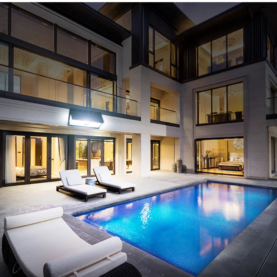 190LED Solar Motion Sensor Wall Lamp