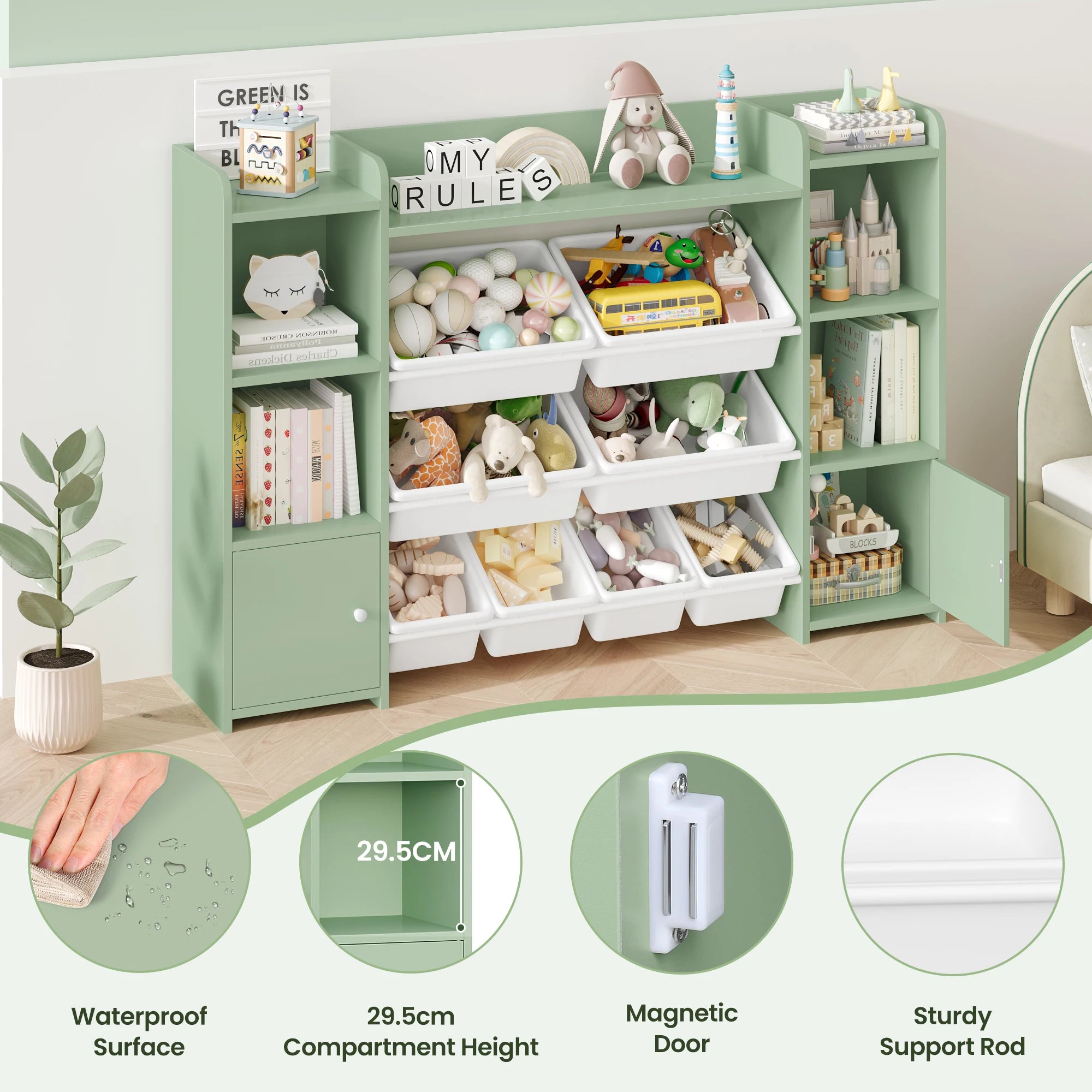 Getone Children's Bookcase & Toy Storage Unit