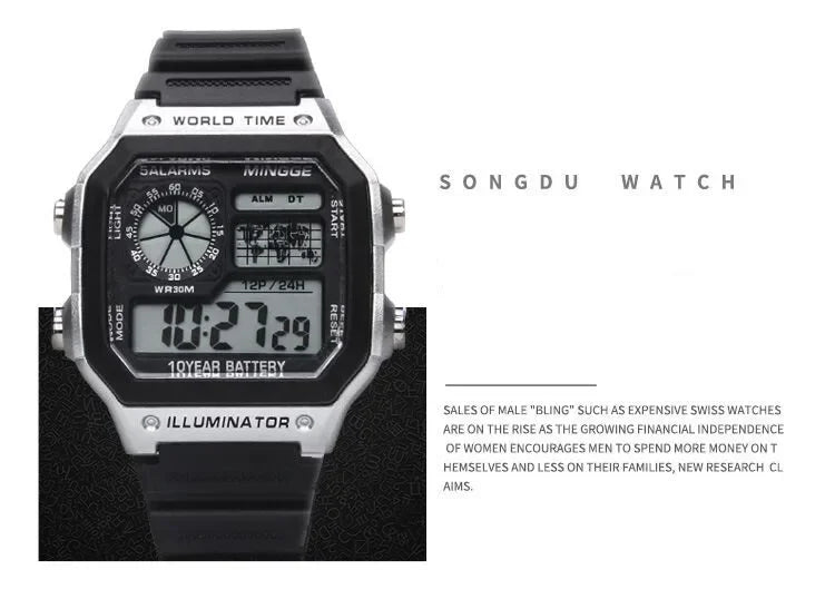 Military Digital Sports Watch