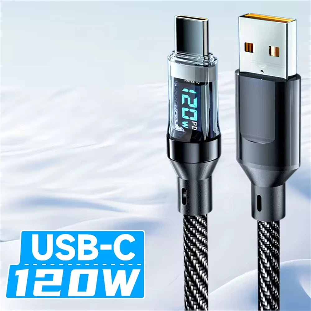 120W Type C Super Fast Charging Cable