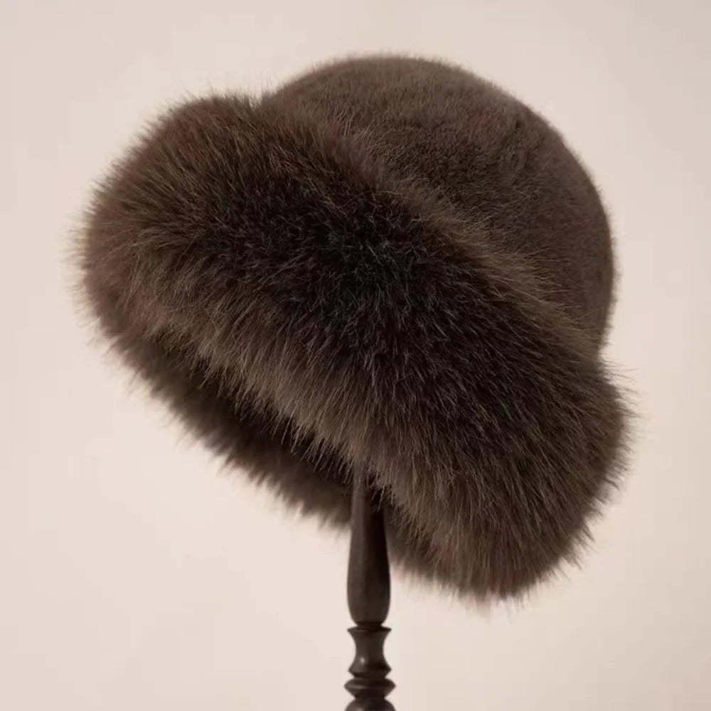 Women's Winter Fluffy Fur Bucket Hat