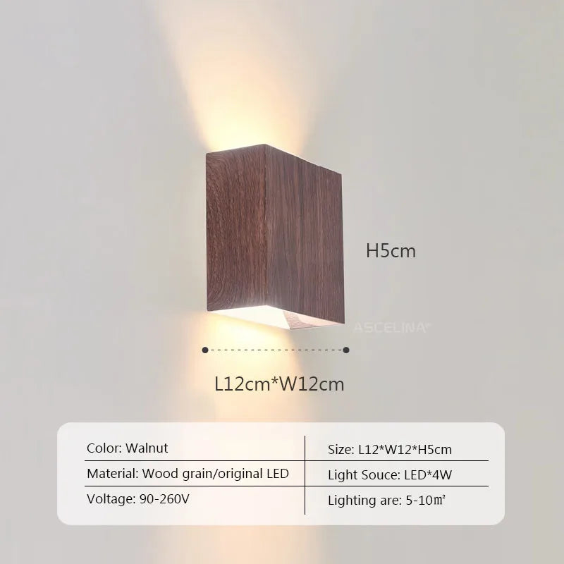 New Nordic Woodencolor Wall Light