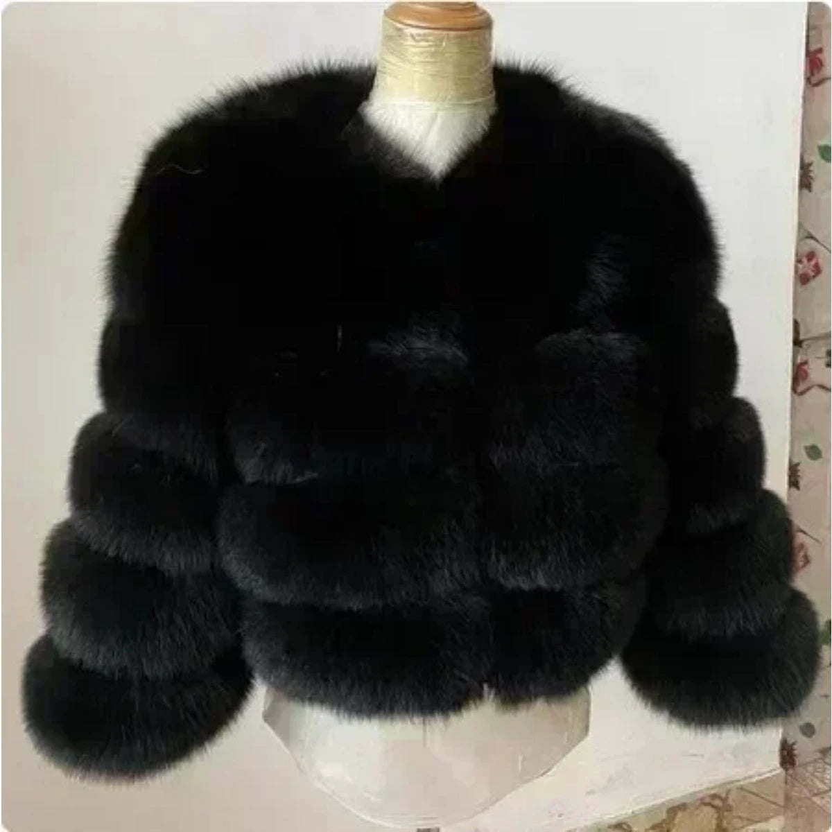 Women's Fashion faux fur coat