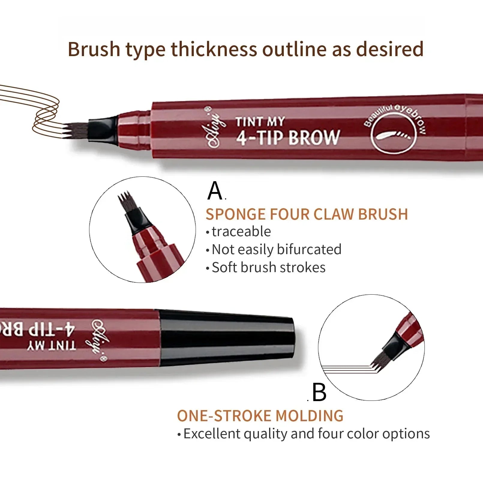 4-Tip Microblading Eyebrow Pencil