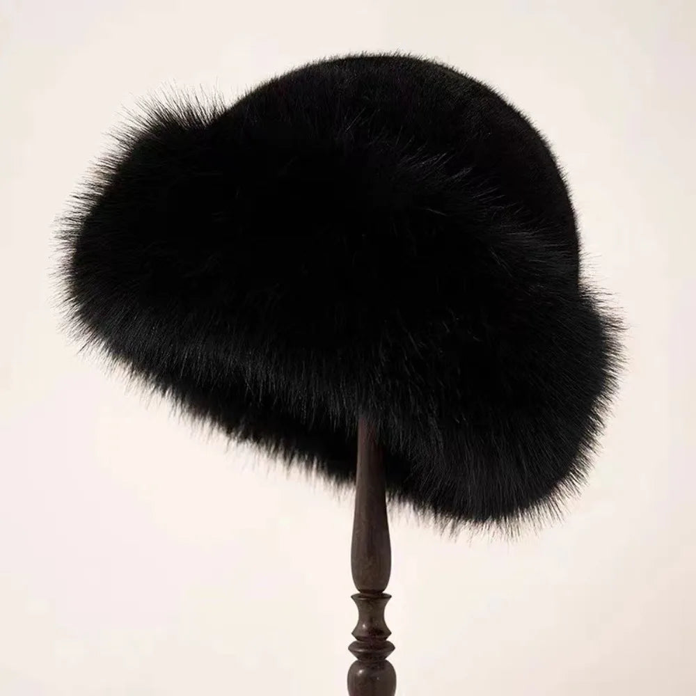 Women's Winter Fluffy Fur Bucket Hat