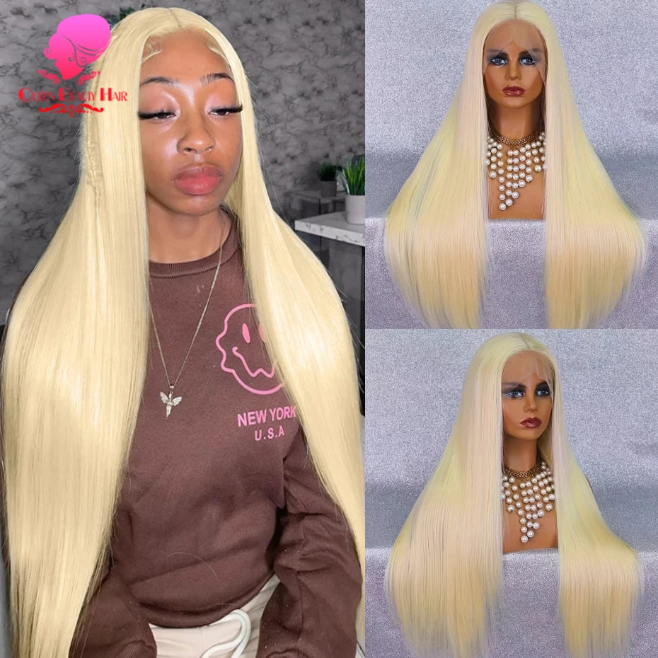 38 Inches 360 Lace Frontal Blonde 613 Wig