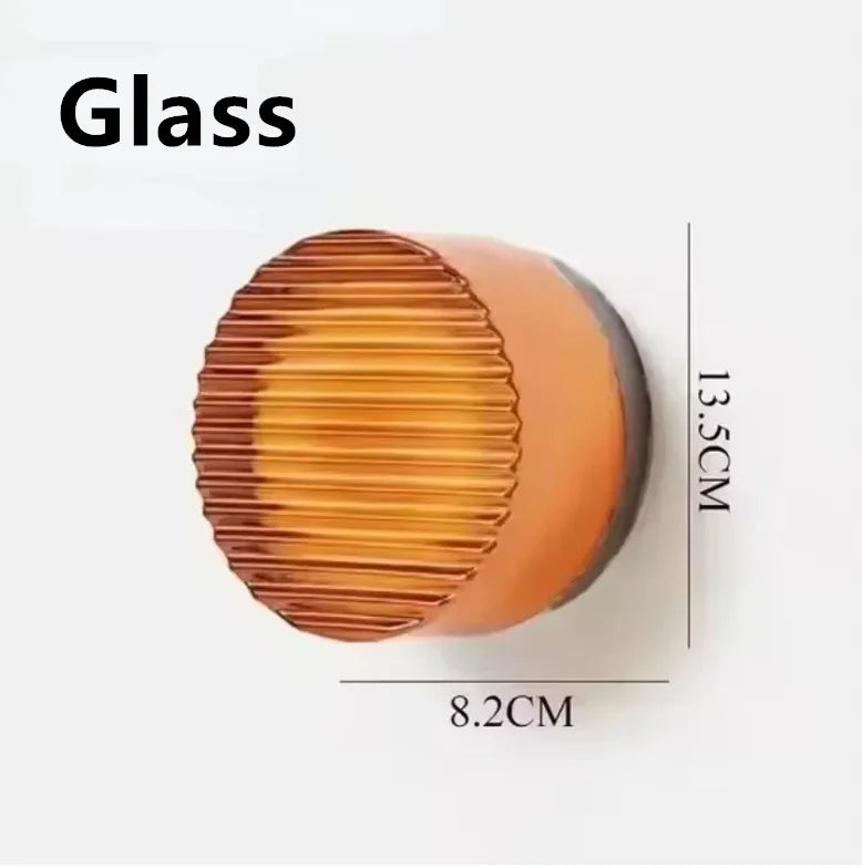 New Modern Glass Round Wall Sconce Light
