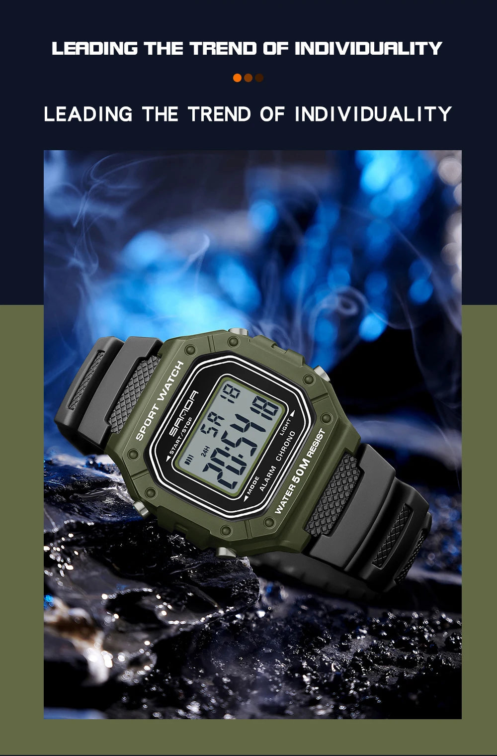 SANDA 2156 Men's Military Digital Watch