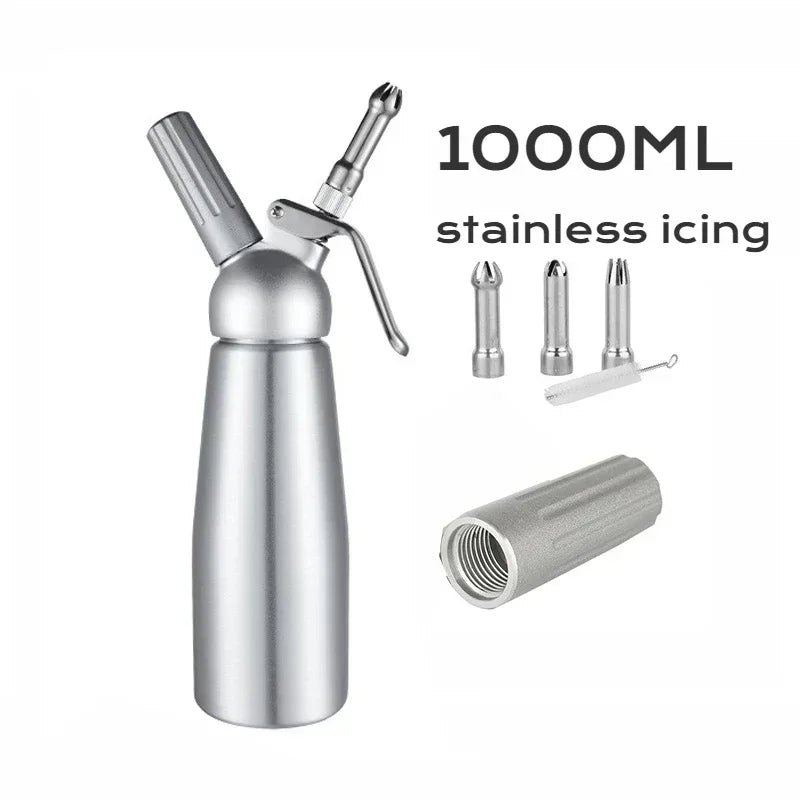 1000ml Cake Piping Gun Siphon Squeeze Bottle Dessert Tool