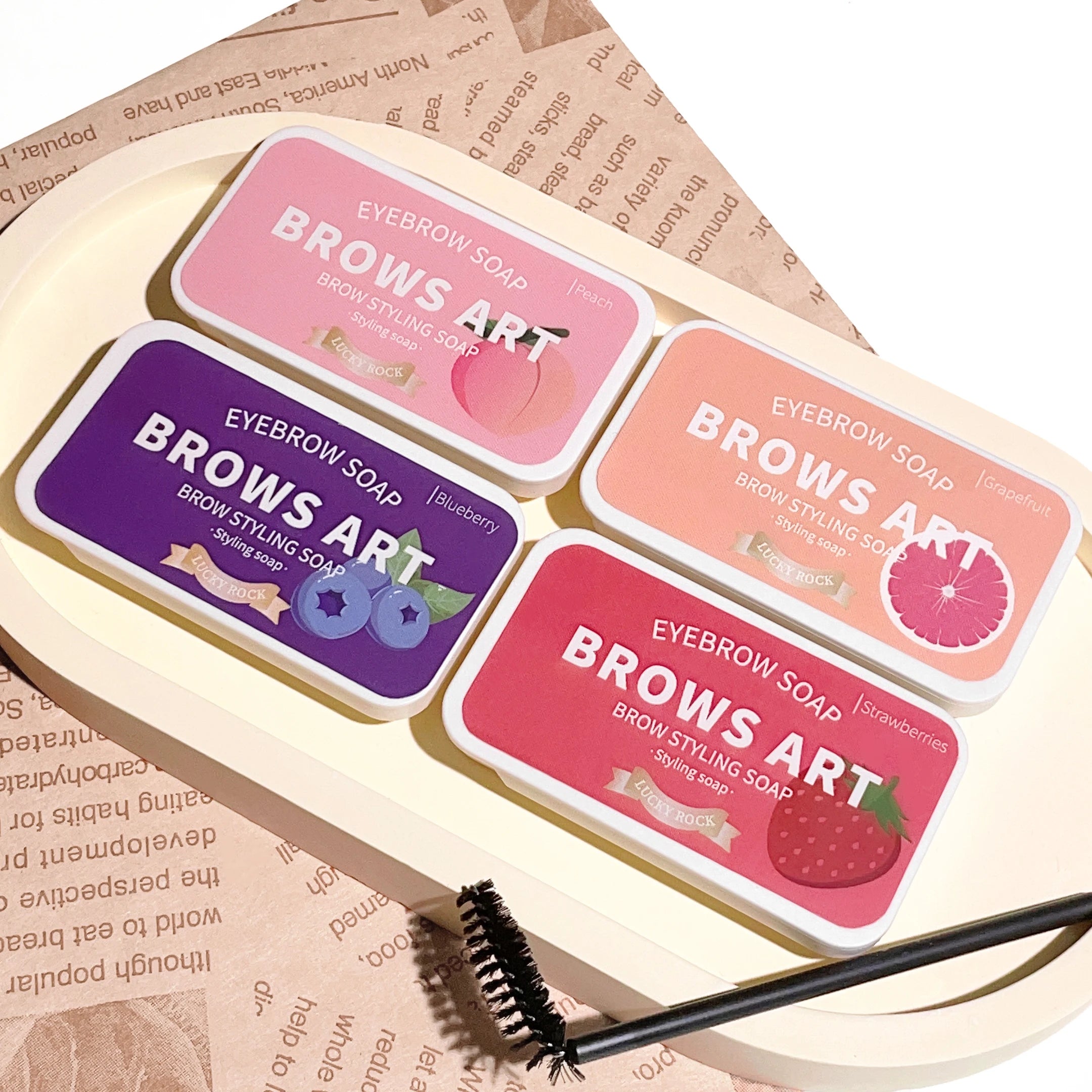 4-color eyebrow styling wax gel