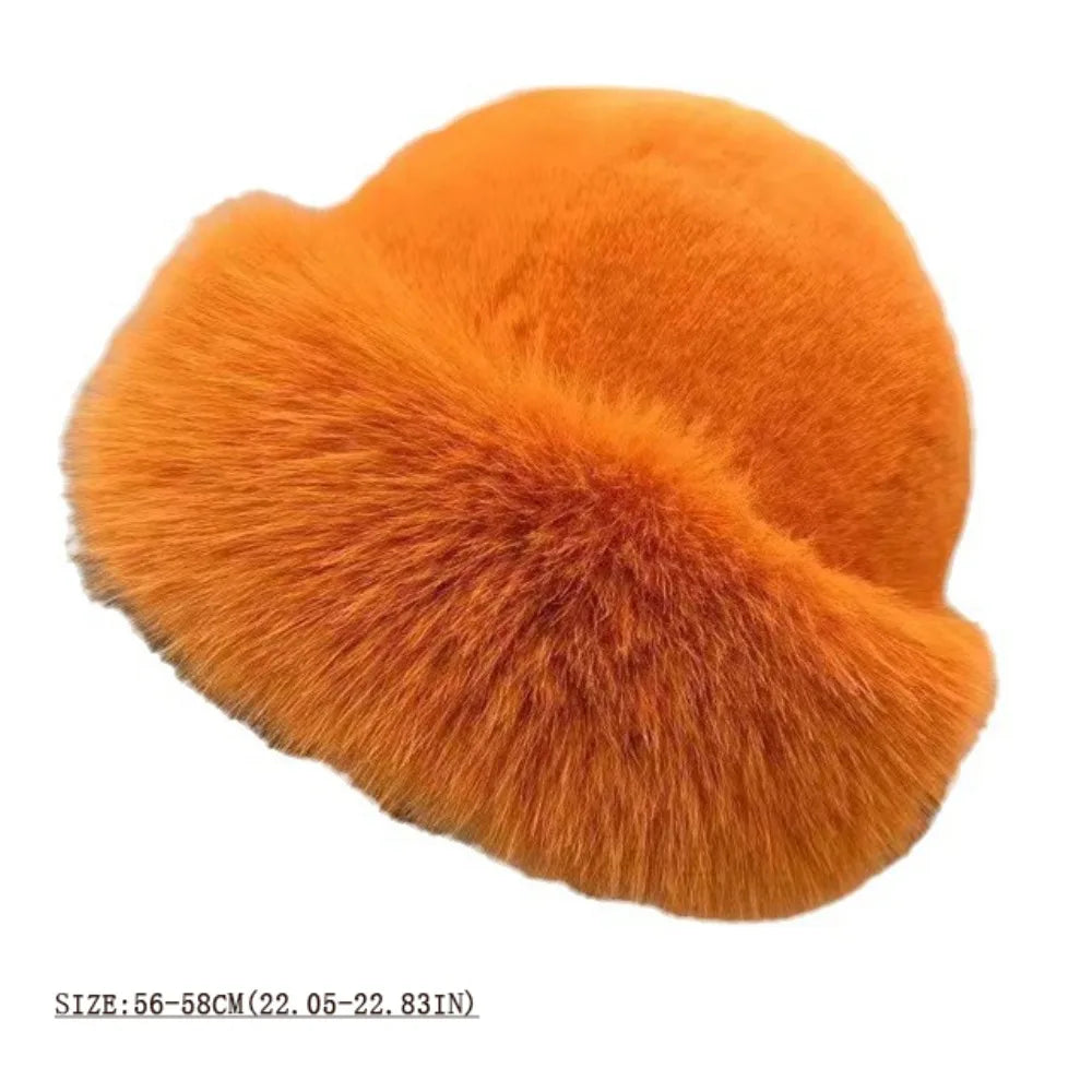 Women's Winter Fluffy Fur Bucket Hat