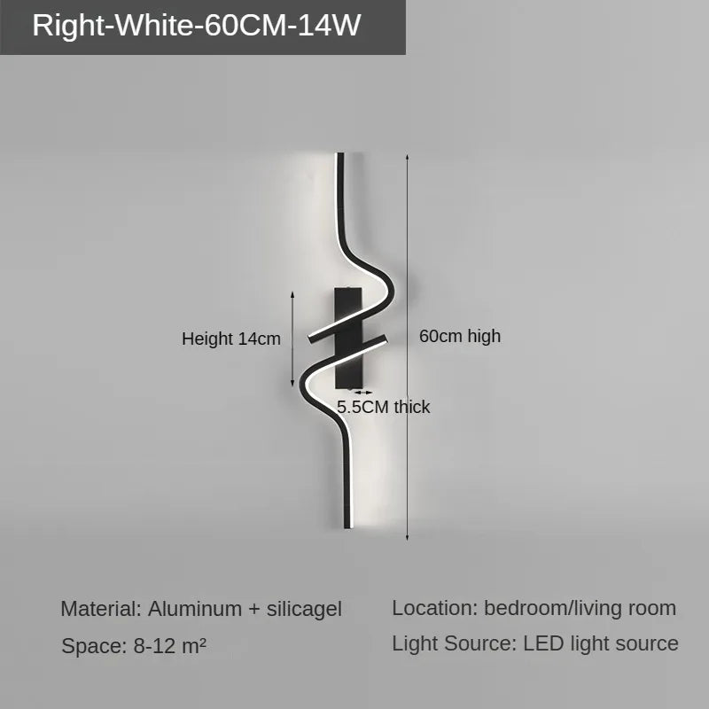 Modern Minimalist Strip Led Wall Light